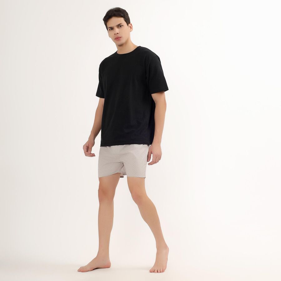 Men's 100% Cotton Inner Elastic Boxers , Light Grey, large image number null