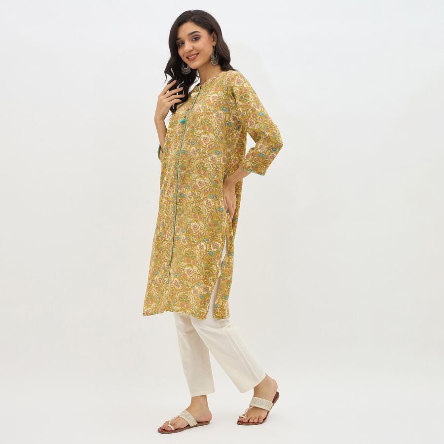 Ladies'Kurta, पीला, large image number null