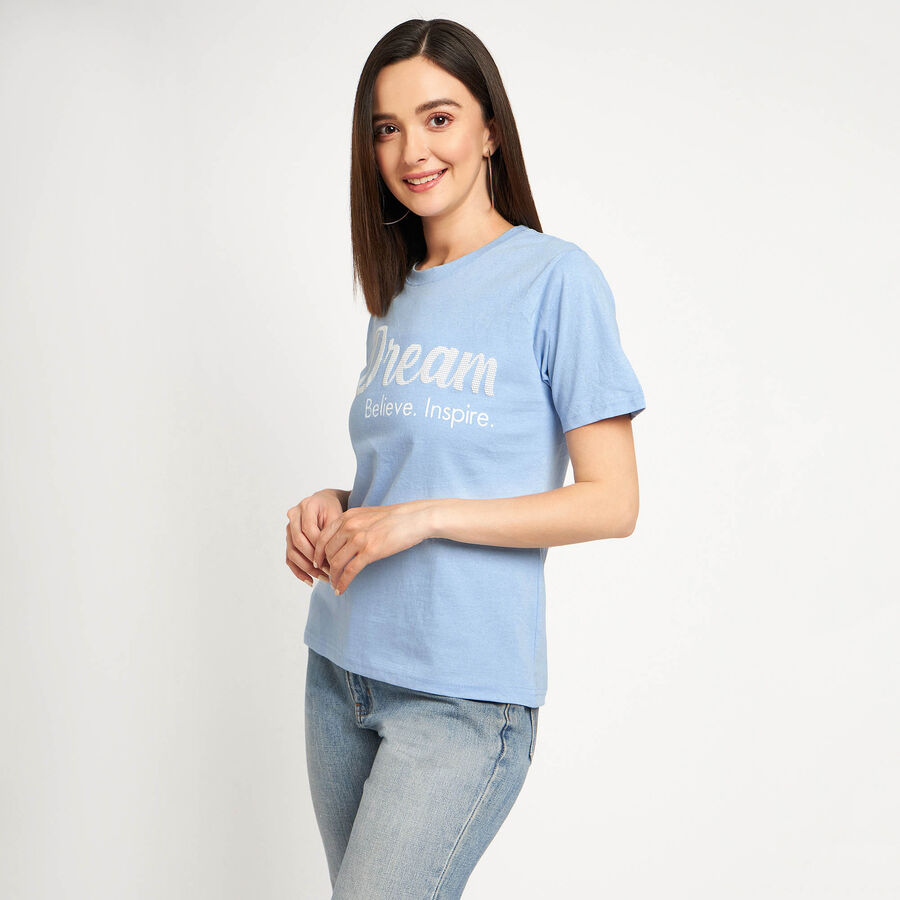 Round Neck T-Shirt, Light Blue, large image number null