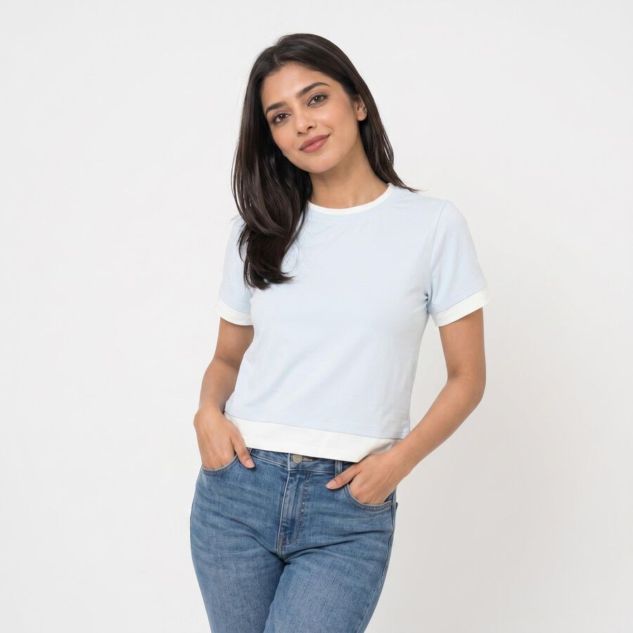 Ladies' Top, Light Blue, large