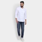 Men's 100% Cotton Casual Shirt, सफ़ेद, small