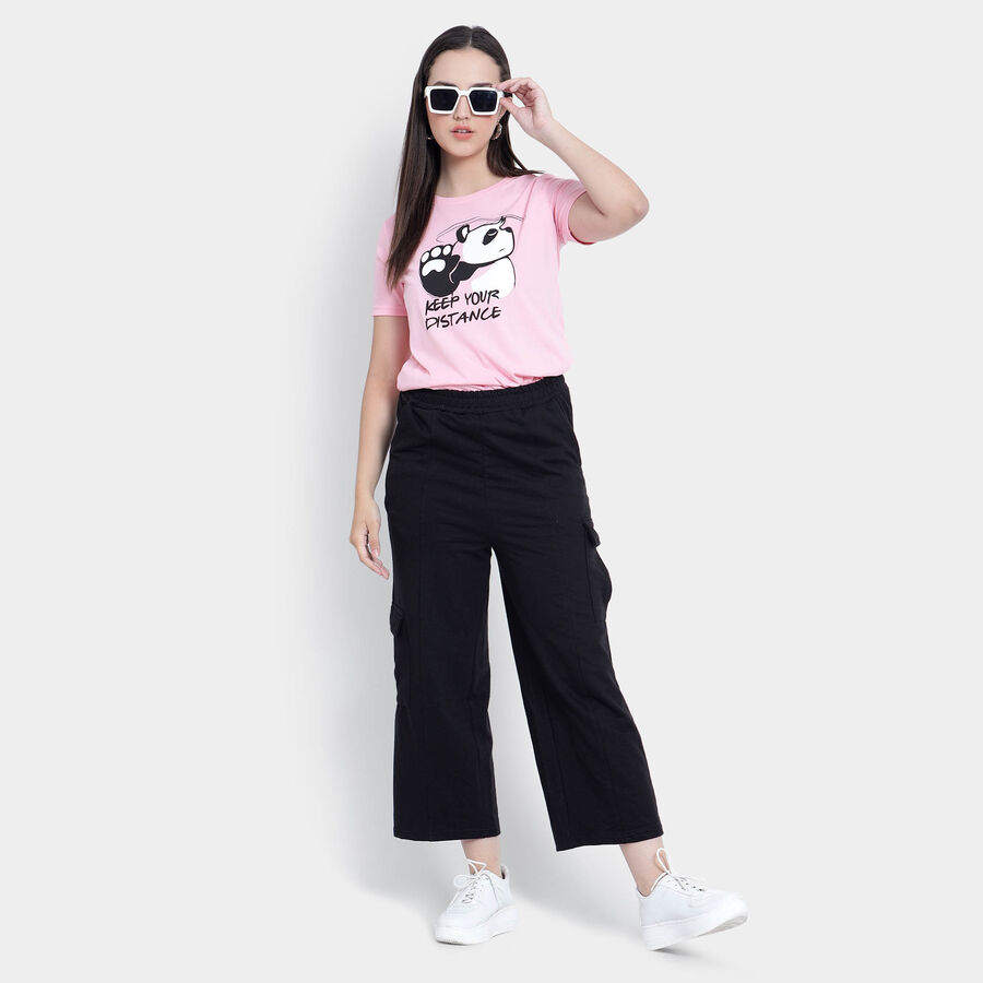 Solid Trousers, Black, large image number null