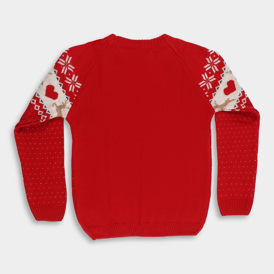 Girls' Pullover, लाल, large image number null