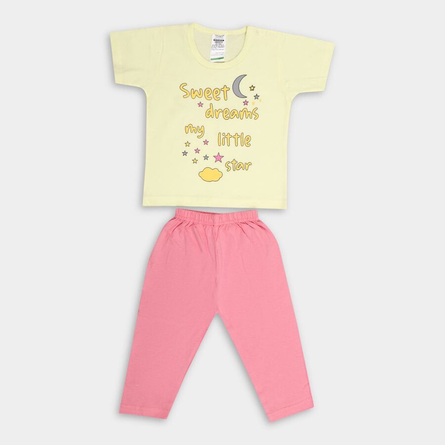 Infants' Cotton Suit Night, Yellow, large image number null