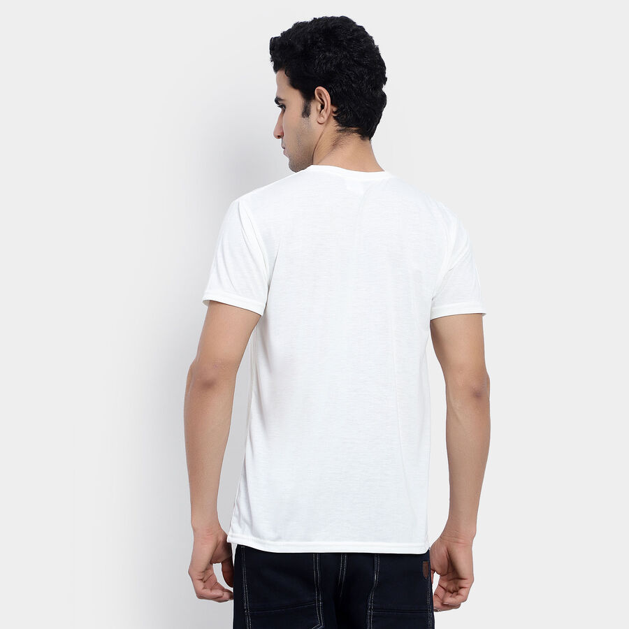 Round Neck T-Shirt, White, large image number null