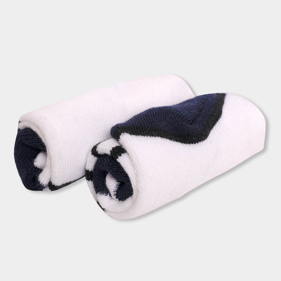 Cotton Spandex Jacquard Socks, White, large image number null