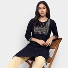 Ladies' Kurta, Navy Blue, small image number null