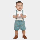 Infants' Teal Polo Neck Embroidered Baba Suit, Teal Blue, small