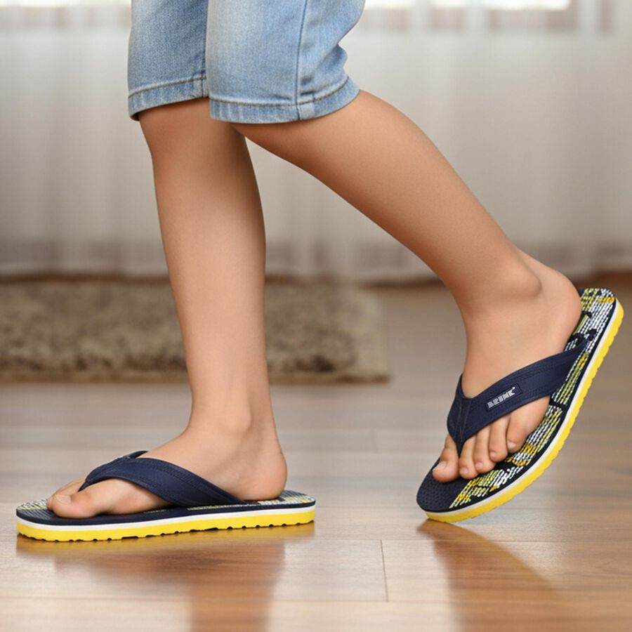 Boys' Slipper, Navy Blue, large image number null