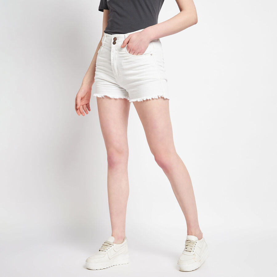 Solid Shorts, White, large image number null