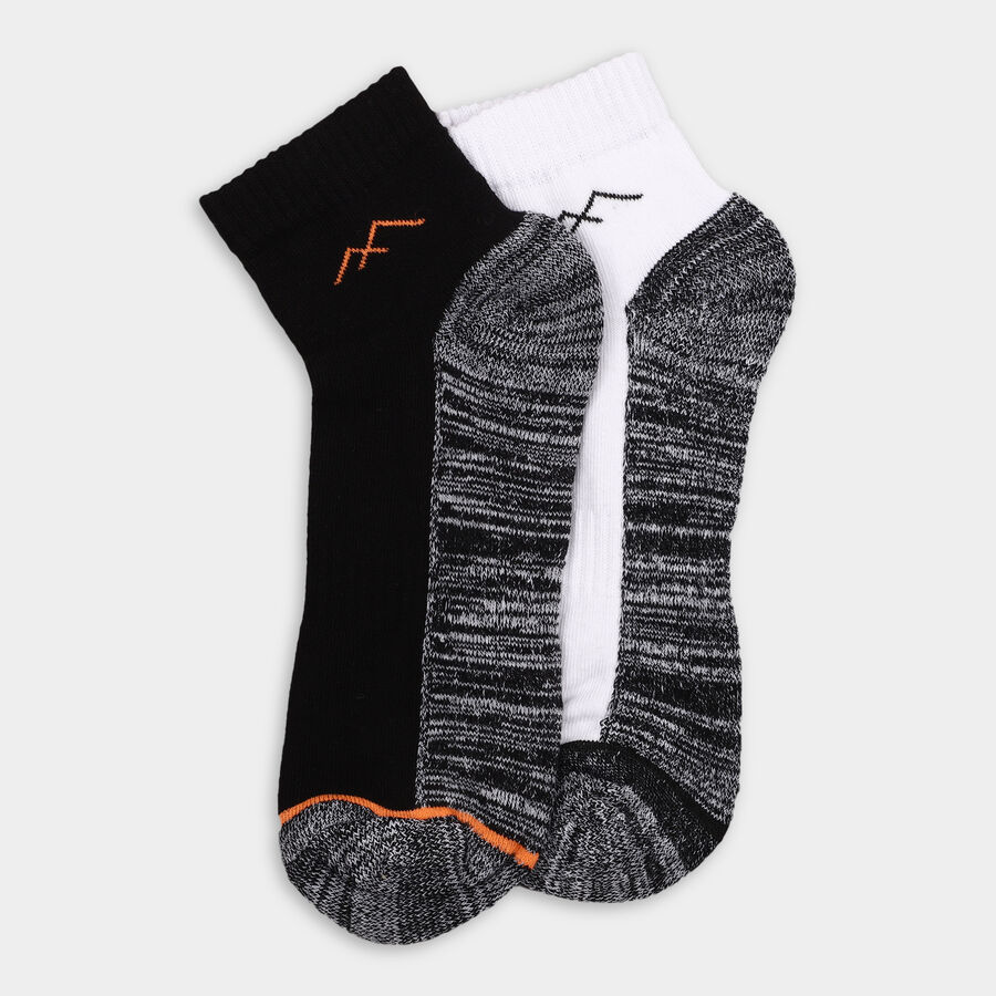 Men's Socks (Pack of 2), काला, large image number null