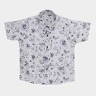 Boys White Cotton Half Sleeve Classic Collar Casual Shirt, White, small