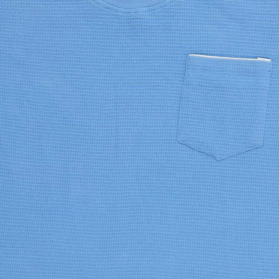 Boys Midnight Blue Cotton Round Neck Casual Half Sleeve T-Shirt, Mid Blue, large