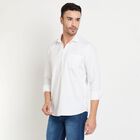 Men's 100% Cotton Casual Shirt, White, small image number null