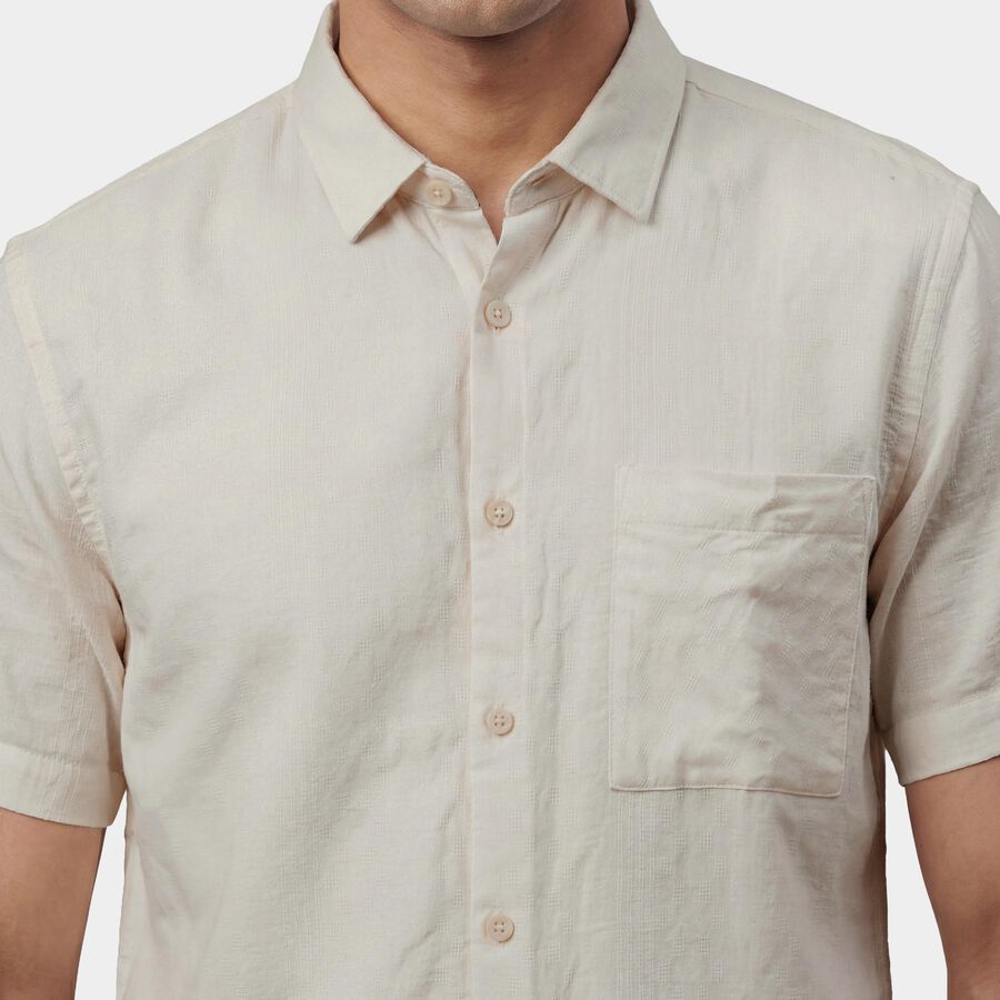 Men's Casual Shirt, White, large