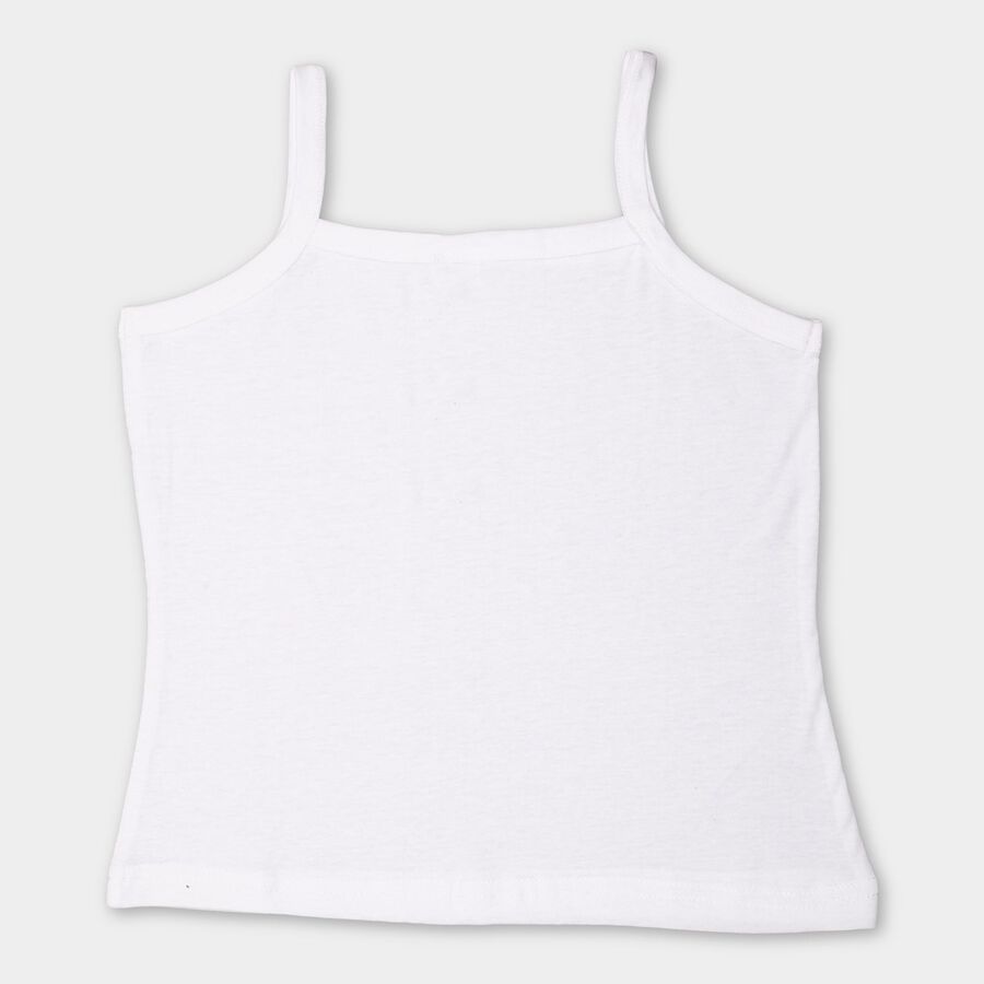 Girl's 100% Cotton Vest , White, large image number null