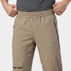 Men's Beige Straight Fit Cargo Track Pants, गहरा पीला, small