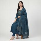 Women's Teal Blue Ethnic Set, टील ब्लू, small