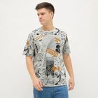 Men's Light Grey Cotton Round Neck Casual T-Shirt, Light Grey, small