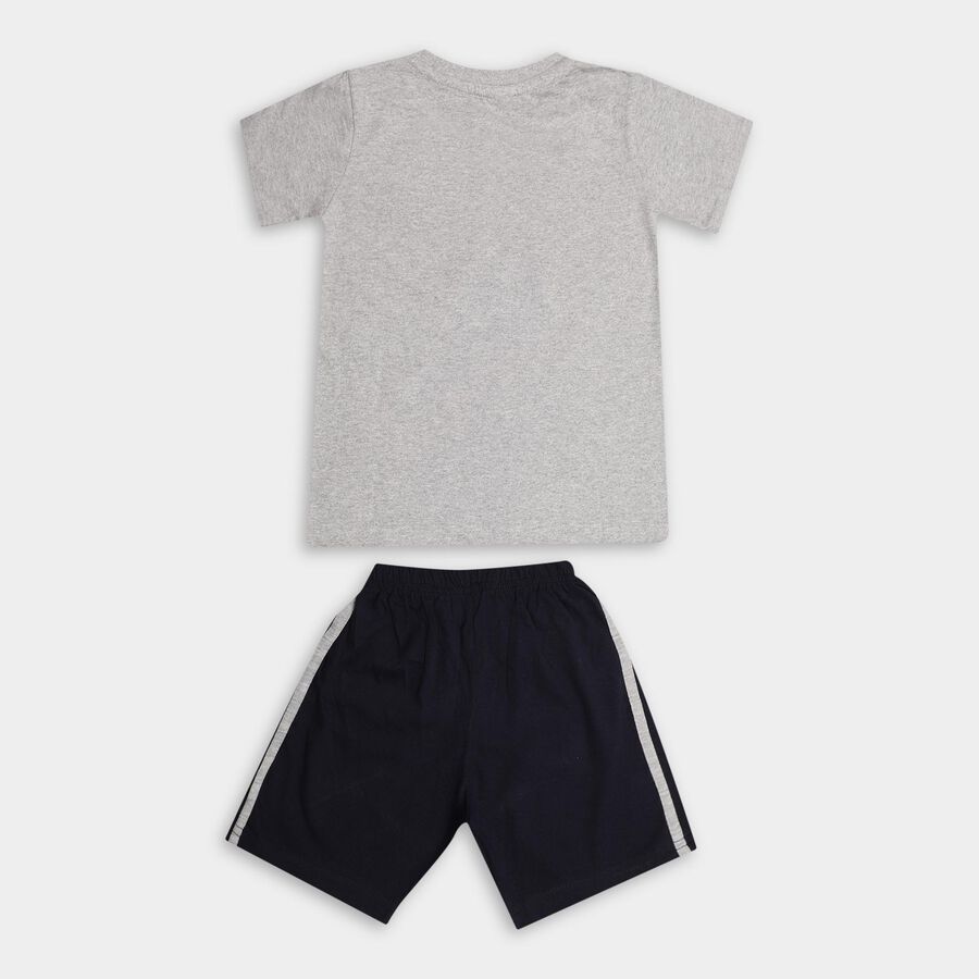 Boys' Knit Baba Suit, एक्रू मिश्रित, large image number null
