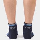Men's Ankle Length Pack of 3 Socks ( Grey, Charcoal, Navy ), नेवी ब्लू, small
