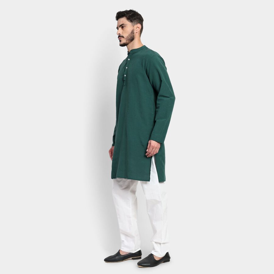 Men's Kurta Pyjama, गहरा हरा, large image number null