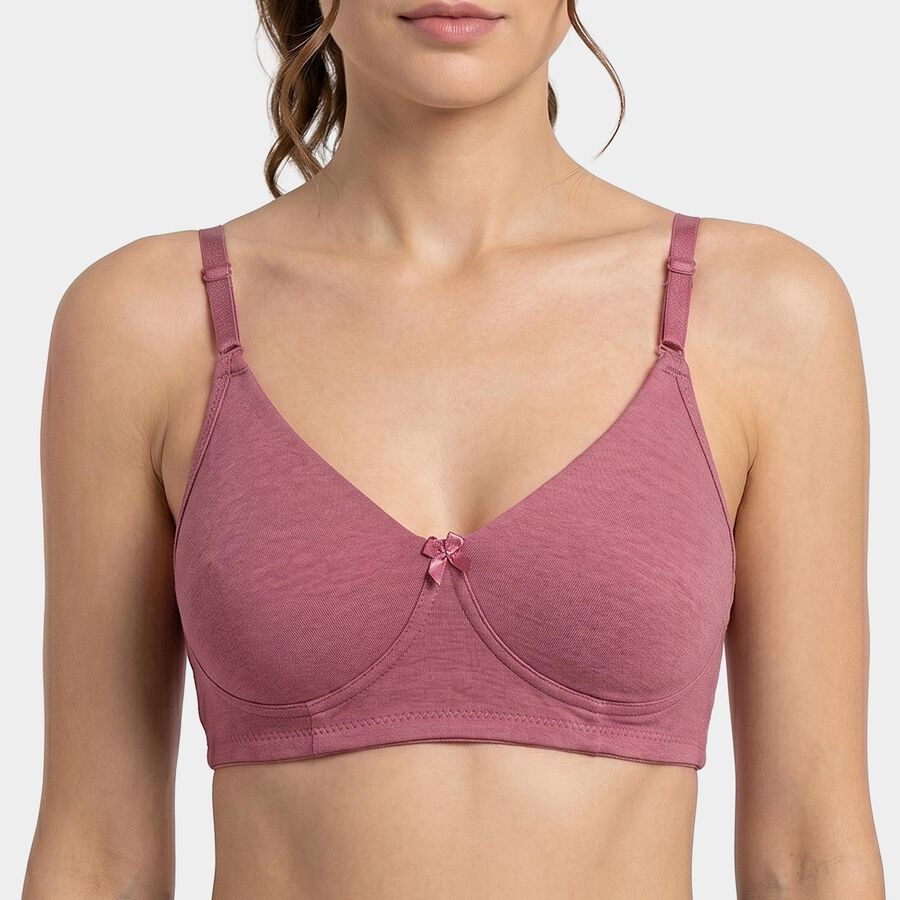 Women's Wine V-Neck Bralette Bra, वाइन, large