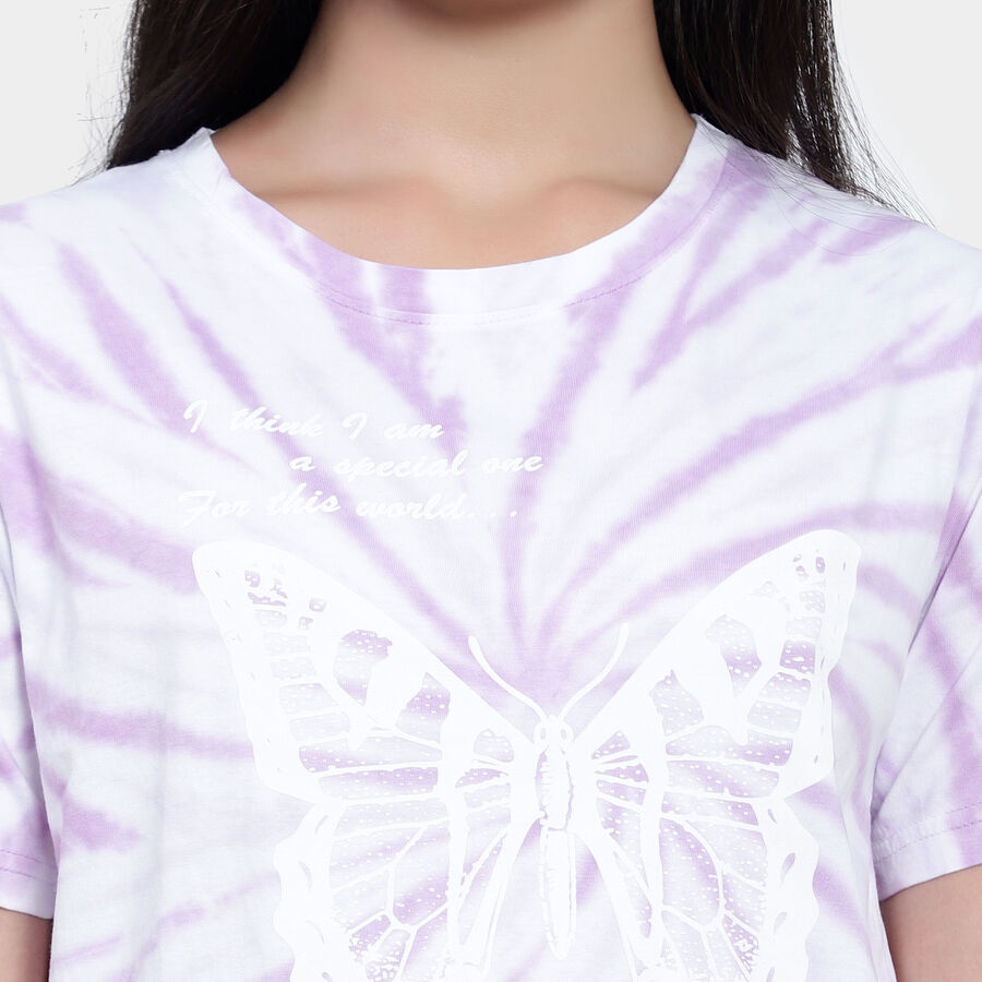 Round Neck T-Shirt, Lilac, large image number null