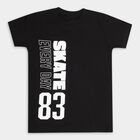 Boys' Half Sleeves T-Shirt , काला, small image number null