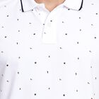 Men's Collared Half Sleeves T-Shirt, White, small image number null