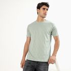 Men's Light Sage Green Round Neck Casual T-Shirt, Light Green, small image number null