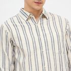 Men's Regular Collar Casual Shirt, Off White, small image number null