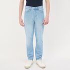 Men's Blue Straight Fit Classic Jeans, Light Blue, small