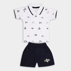 Infant Boys' 100% Cotton Polo Baba Suit, Navy Blue, small image number null