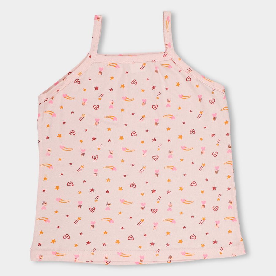 Girls' Pastel Pink Cotton Square Neck Casual Vest, Lilac, large image number null