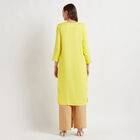 3/4Th Sleeves Straight Kurta, Yellow, small image number null
