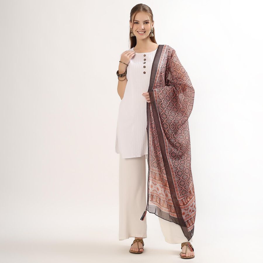 Ladies' Dupatta, Maroon, large image number null