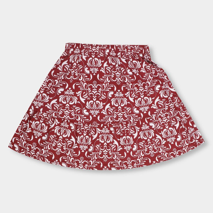 Girls' Skirt , Wine, large image number null