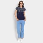 Ladies' Round Neck T-Shirt, Navy Blue, small image number null