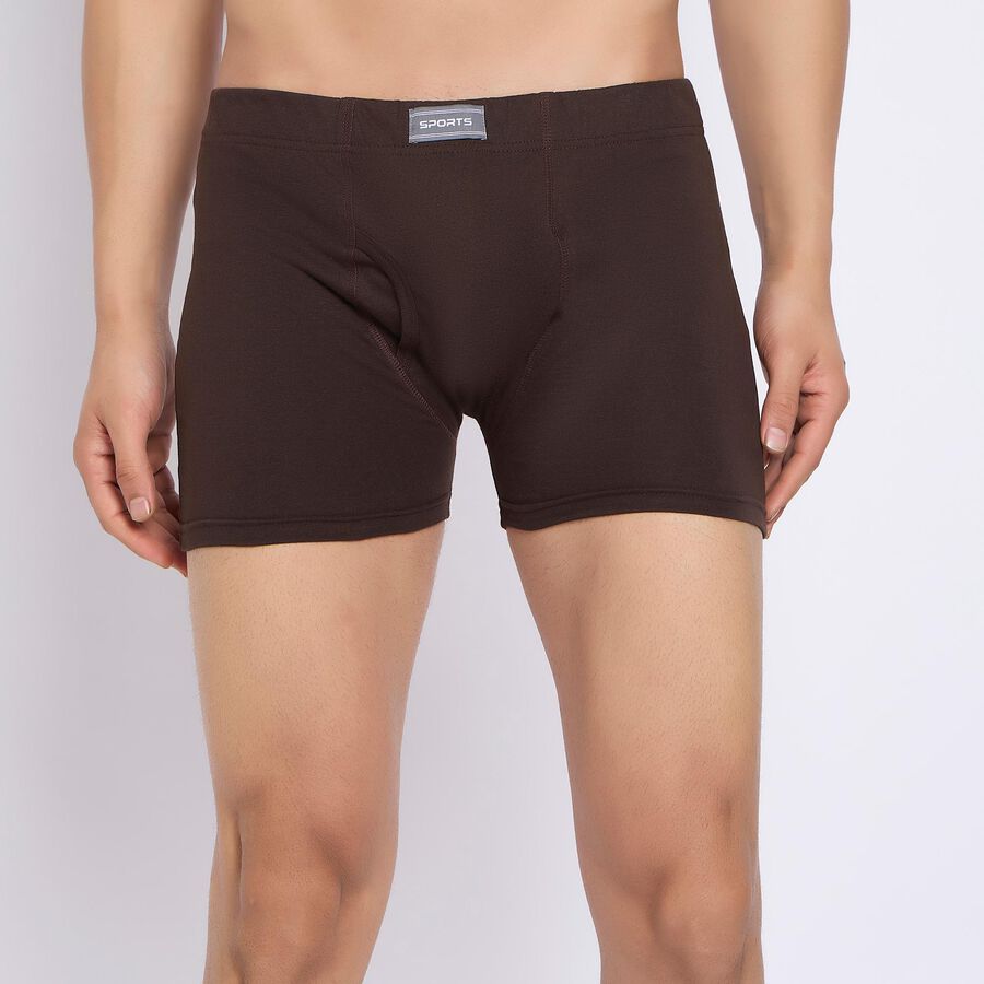 Men's 100% Cotton Trunks , भूरा, large