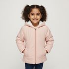 Girls Light Pink Round Casual Jacket, Light Pink, small image number null