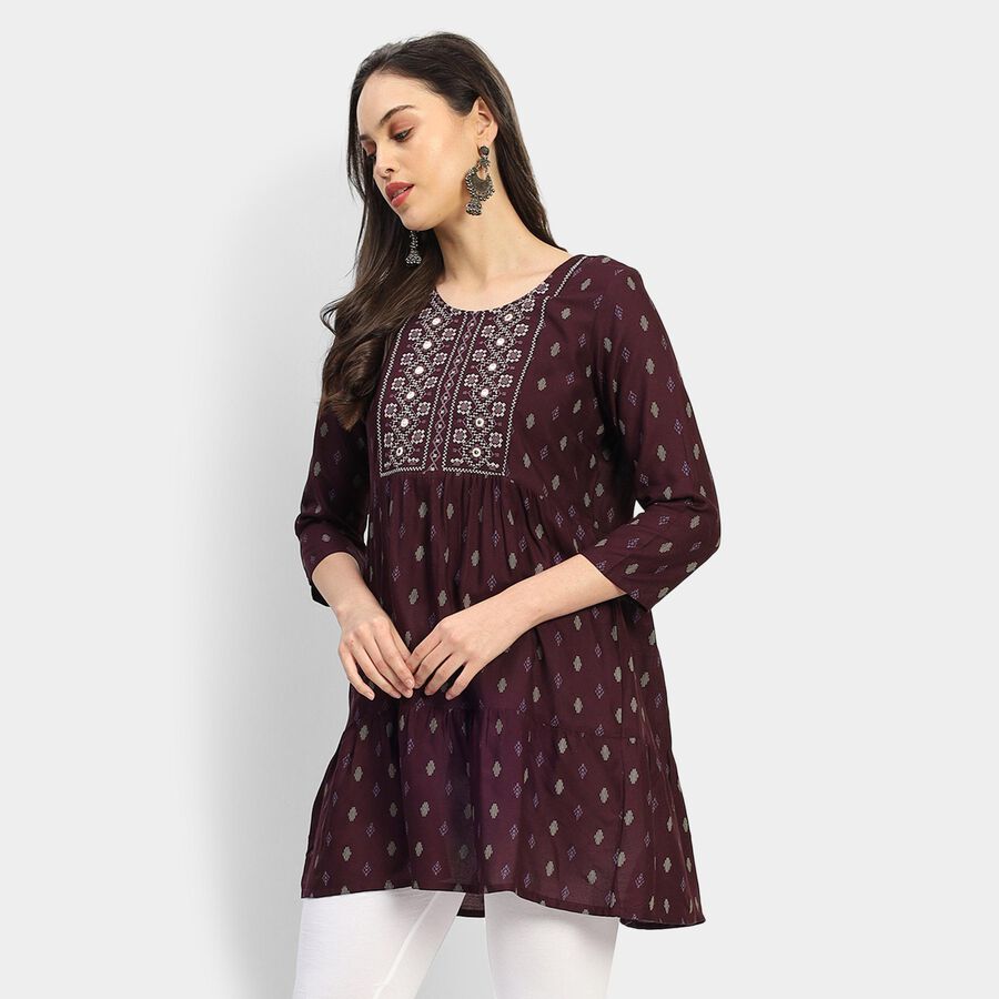 Ladies' Kurti , वाइन, large image number null