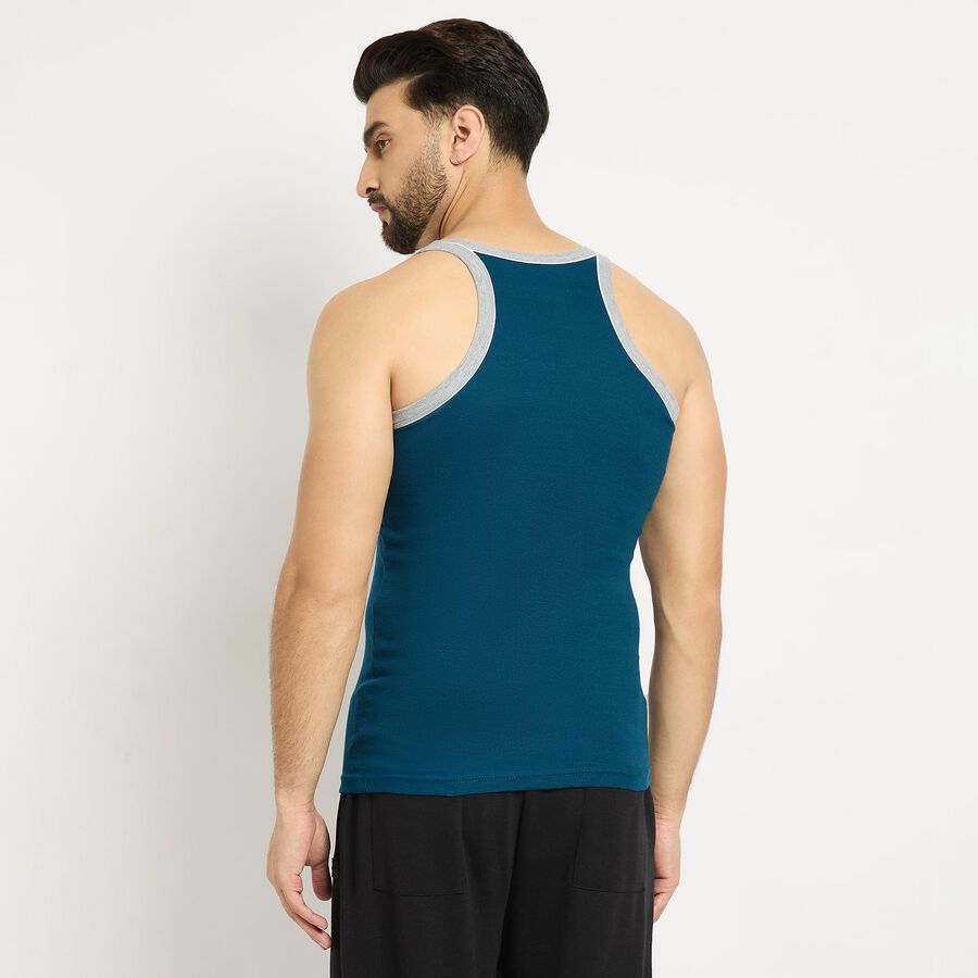 Men's 100% Cotton Gym T-Shirt , टील ब्लू, large
