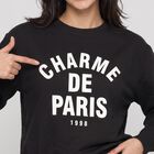 Women's Olive Crew Neck Graphic Print Sweatshirt, Olive, small