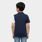 Boys' Midnight Blue Crew Neck Graphic Printed T-Shirt, Mid Blue, small