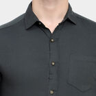 Cotton Solid Casual Shirt, Dark Green, small image number null