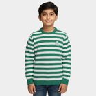 Boys Light Green Crew Neck Casual Pullover, हल्का हरा, small image number null