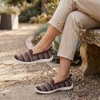Women's Brown Geometric Slip-On Casual Shoes, भूरा, small