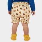 Infants Beige Regular Fit Printed Bloomer, गहरा पीला, small