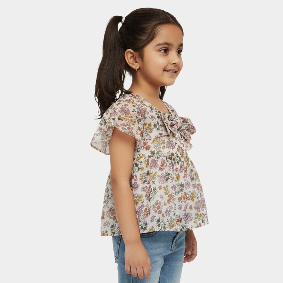 Girls' T-Shirt, गहरा पीला, large